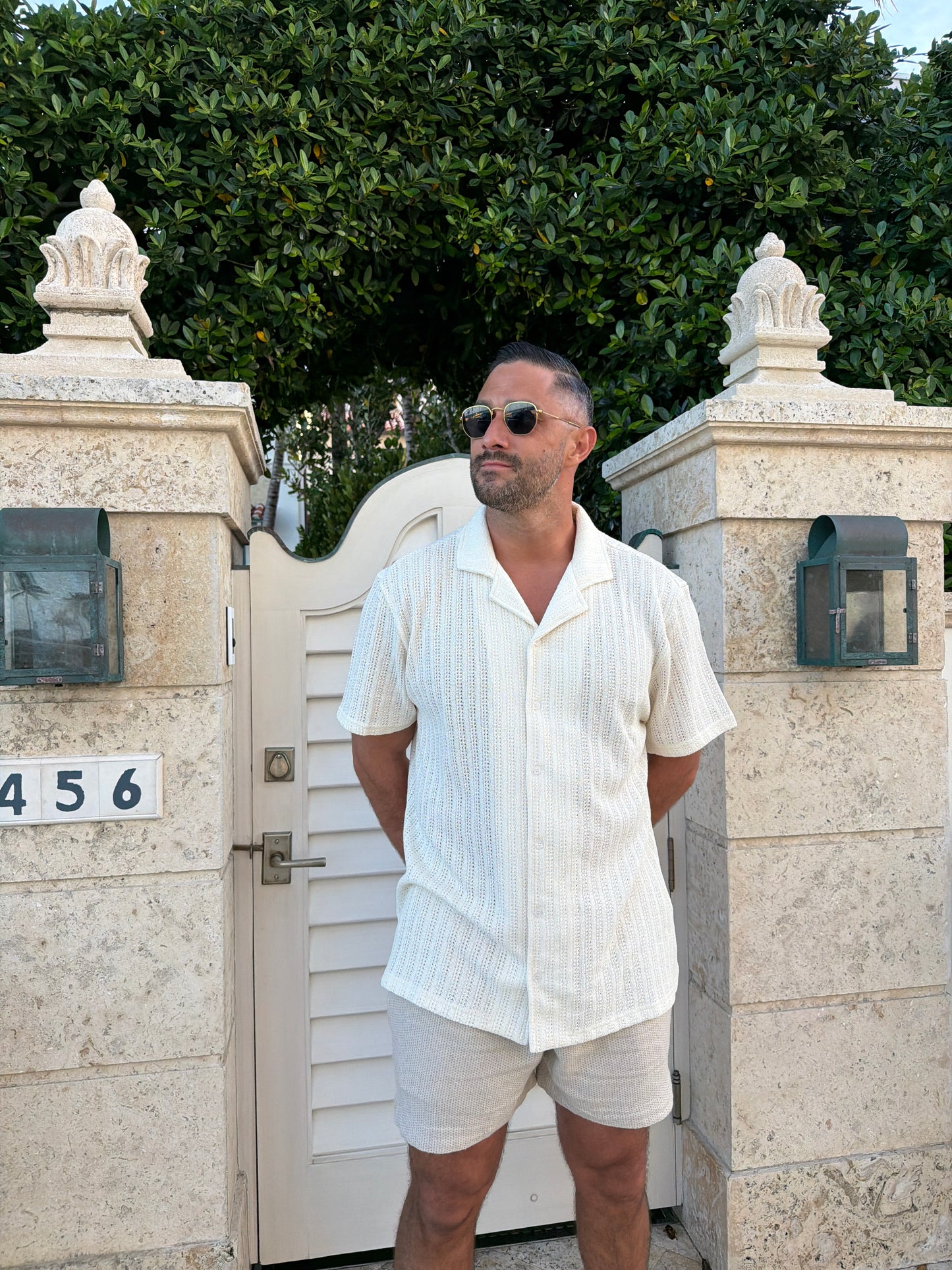 Crochet/Textured Short Sleeve